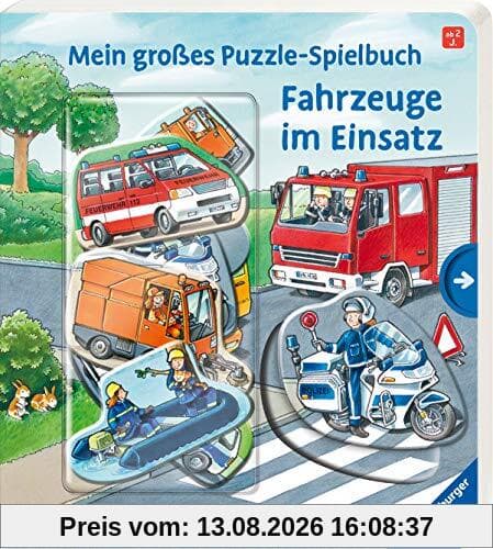 Mein großes Puzzle-Spielbuch: Fahrzeuge im Einsatz