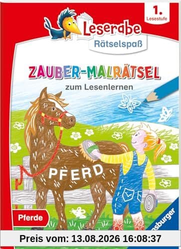 Leserabe Rätselspaß Zauber-Malrätsel zum Lesenlernen: Pferde (1. Lesestufe)