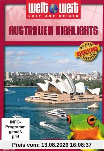 Australien Highlights mit Bonusfilm Neuseeland (Reihe welt weit) Gesamtlänge: ca. 74 Min.
