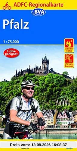 ADFC-Regionalkarte Pfalz, 1:75.000, reiß- und wetterfest, GPS-Tracks Download (ADFC-Regionalkarte 1:75000)
