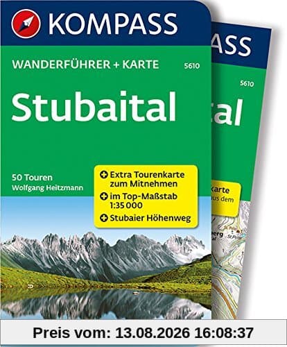 Stubaital: Wanderführer mit Extra Tourenkarte zum Mitnehmen.