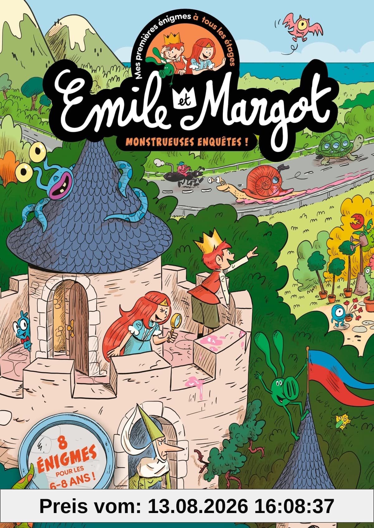 Mes premières énigmes à tous les étages : Emile et Margot. Vol. 1. Monstrueuses enquêtes ! : 8 énigmes pour les 6-8 ans !