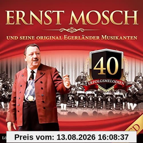 40 Erfolgsmelodien; Originalaufnahmen; Egerland Heimatland; Löffel Polka; Einsame Herzen; Rauschende Birken; Mondschein an der Eger; Die Kapelle hat gewonnen; Schwarzwald Polka; Blaue Augen; Herzweh Polka; Schöne Erinnerung; Festwalzer; Blasmusik