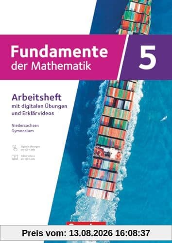Fundamente der Mathematik - Niedersachsen - ab 2024 - 5. Schuljahr: Arbeitsheft mit Medien und digitalen Übungen - Mit Lösungen