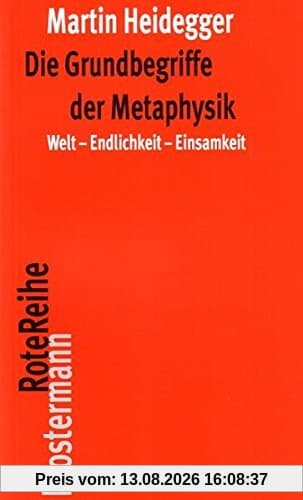 Die Grundbegriffe der Metaphysik: Welt - Endlichkeit - Einsamkeit (Klostermann RoteReihe)