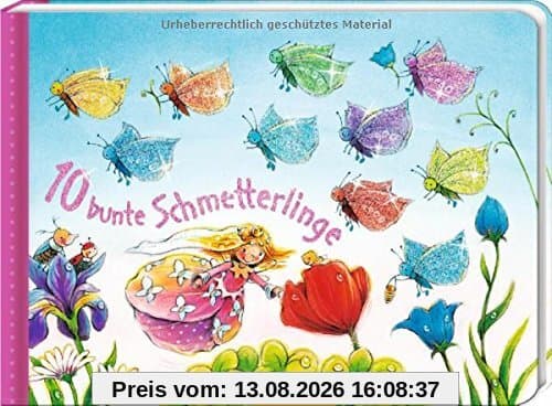 10 bunte Schmetterlinge (10er Stanze Minis)