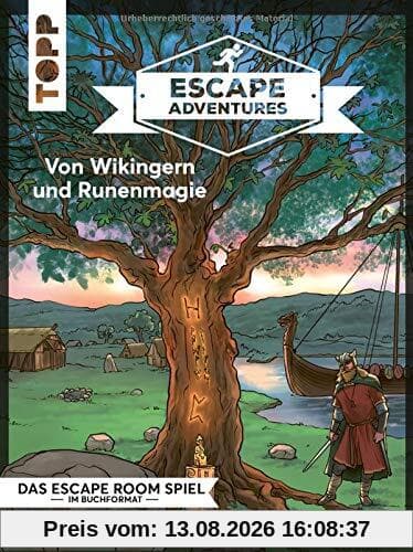 Escape Adventures – Von Wikingern und Runenmagie: Das ultimative Escape-Room-Erlebnis jetzt auch als Buch! Mit XXL-Mystery-Map für 1-4 Spieler. 90 Minuten Spielzeit