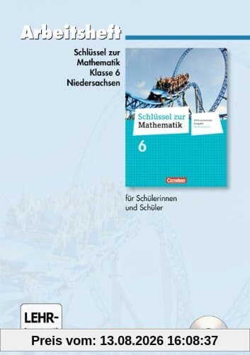 Schlüssel zur Mathematik - Differenzierende Ausgabe Niedersachsen: 6. Schuljahr - Arbeitsheft mit eingelegten Lösungen und CD-ROM