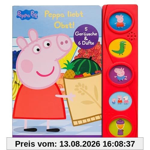 Peppa Pig - Peppa liebt Obst! - Duft-Soundbuch - Pappbilderbuch mit 5 Geräuschen und 6 Düften - Peppa Wutz