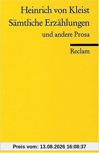 Sämtliche Erzählungen und andere Prosa