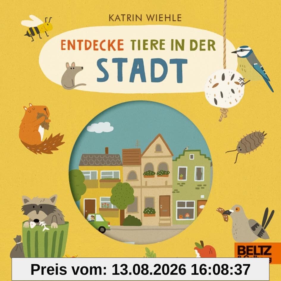 Entdecke Tiere in der Stadt: Vierfarbiges Pappbilderbuch mit Stanzungen