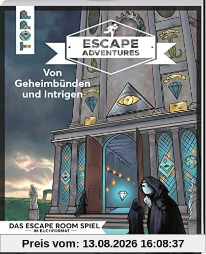 Escape Adventures – Von Geheimbünden und Intrigen: Das ultimative Escape-Room-Erlebnis jetzt auch als Buch! Mit XXL-Mystery-Map für 1-4 Spieler. Schwierigkeitsgrad Schwer. 90 Minuten Spielzeit