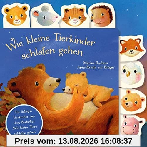 Wie kleine Tierkinder schlafen gehen: Das Gute-Nacht-Registerbuch