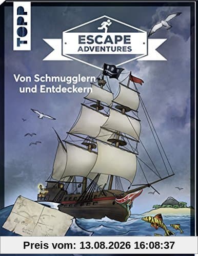 Escape Adventures – Von Schmugglern und Entdeckern: Das ultimative Escape-Room-Erlebnis jetzt auch als Buch! Mit XXL-Mystery-Map für 1-4 Spieler. 90 Minuten Spielzeit