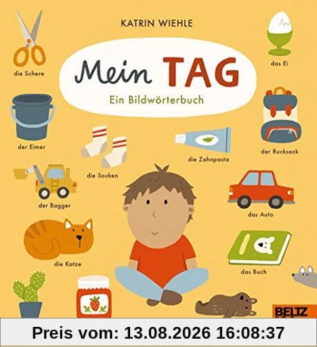 Mein Tag: Ein Bildwörterbuch. Vierfarbiges Pappbilderbuch