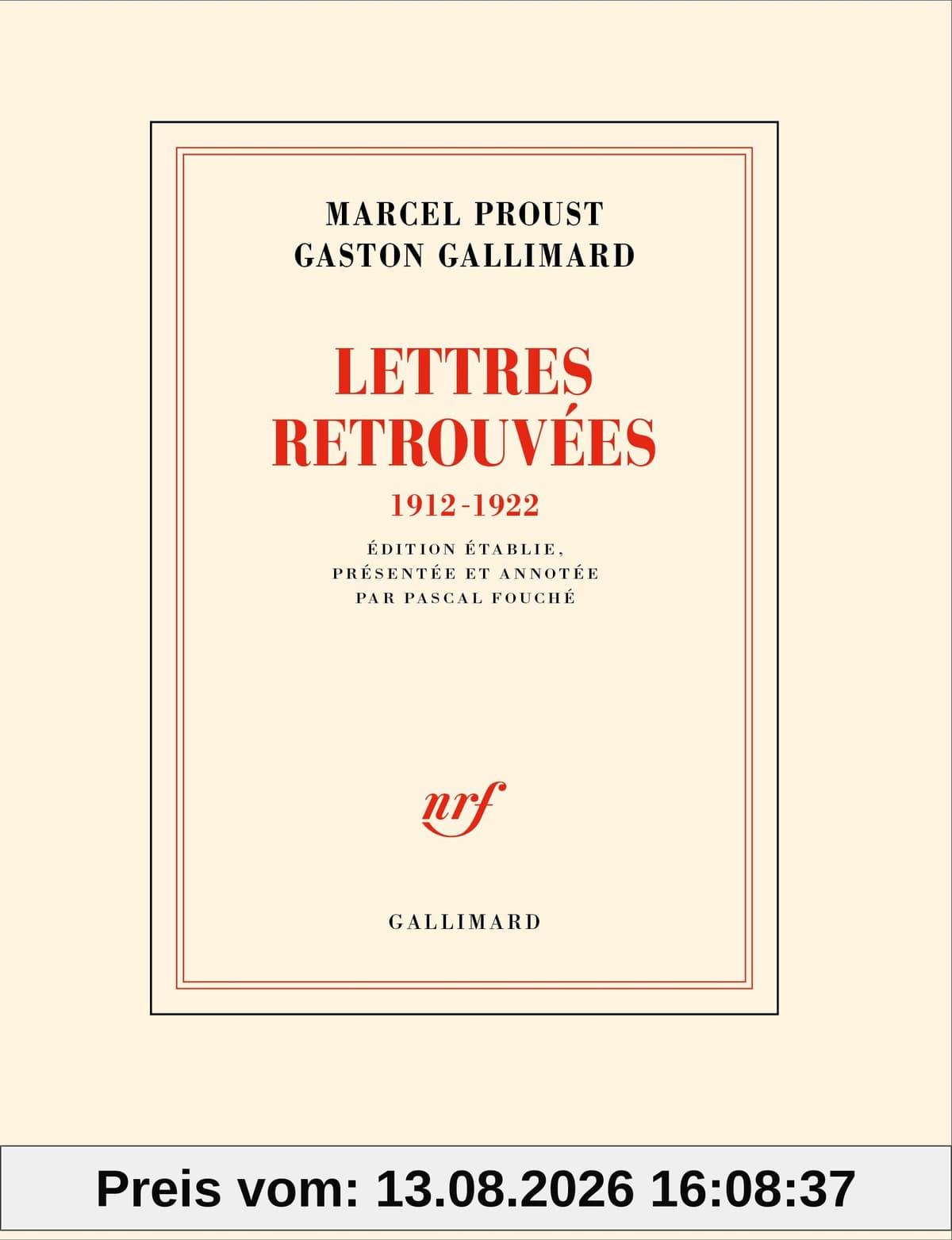 Lettres retrouvées : 1912-1922