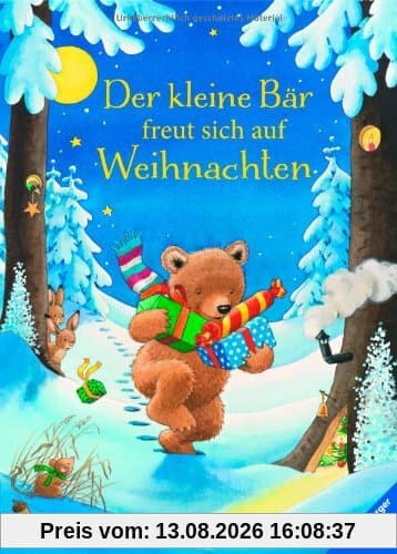 Der kleine Bär freut sich auf Weihnachten