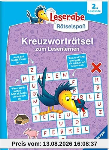 Ravensburger Leserabe Rätselspaß - Kreuzworträtsel zum Lesenlernen - 2. Lesestufe
