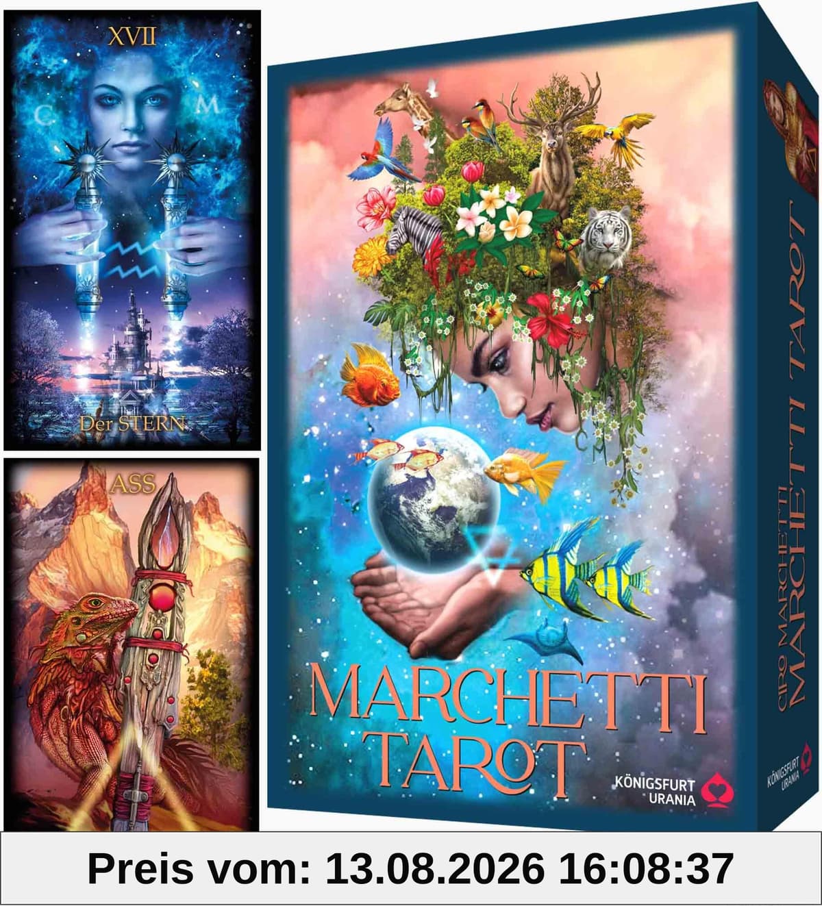 Marchetti Tarot - Folge deiner Intuition!: 78 Tarotkarten und 144-seitiges Buch, Stülpdeckelschachtel mit Spotlack