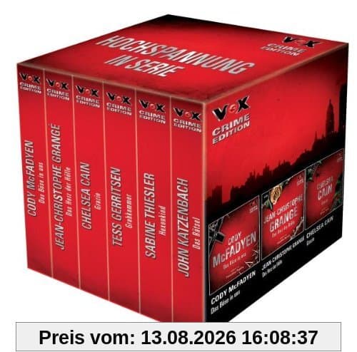 VOX Crime Edition-Box, 6 Hörbüchern auf 36 CDs: McFadyen: Das Böse in uns / Grangé: Das Herz der Hölle / Cain: Grazie / Gerritsen: Grabkammer / ... Rätsel: 6 Modern Crime-Bestseller auf 36 CDs