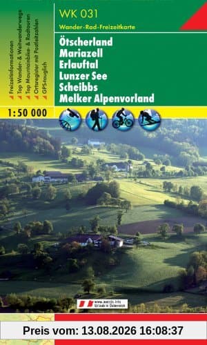 Freytag Berndt Wanderkarten, WK 031, Ötscherland - Mariazell - Erlauftal - Lunzer See - Scheibbs - Melker Alpenvorland - Maßstab 1:50 000