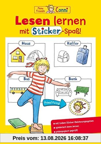 Conni Gelbe Reihe (Beschäftigungsbuch): Lesen lernen mit Sticker-Spaß: *** Mit Sticker-Belohnungssystem für mehr Lern-Motivation ***
