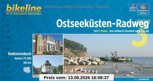 Bikeline: Ostseeküsten-Radweg, Teil 3: Polen. Von Ahlbeck/Usedom nach Danzig. 1:75 000, wetterfest/reißfest