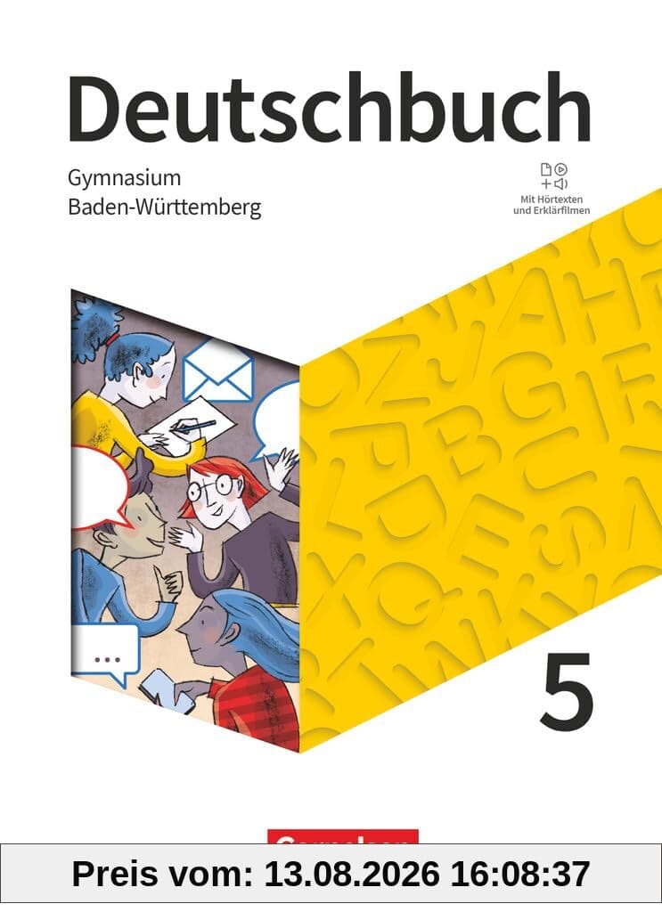 Deutschbuch Gymnasium 5. Schuljahr - Baden-Württemberg - Ausgabe 2025 - Schulbuch mit Hörtexten und Erklärfilmen