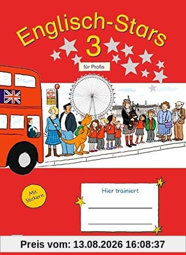Englisch-Stars - Allgemeine Ausgabe / 3. Schuljahr - Für Profis: Übungsheft. Mit Lösungen im Übungsheft und Audiotracks als Download