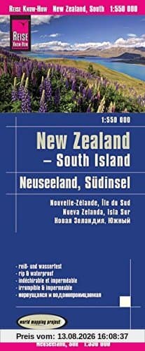 Reise Know-How Landkarte Neuseeland, Südinsel (1:550.000): world mapping project