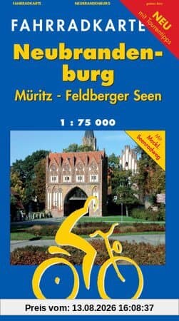 Neubrandenburg - Müritz - Feldberger Seen 1 : 75 000 Fahrradkarte: Mit Mecklenburgischem Seen-Radweg. Mit Tourentipps