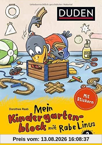 Mein Kindergartenblock mit Rabe Linus (2) Zuordnen, Verbinden, Formen erkennen (Einfach lernen mit Rabe Linus)