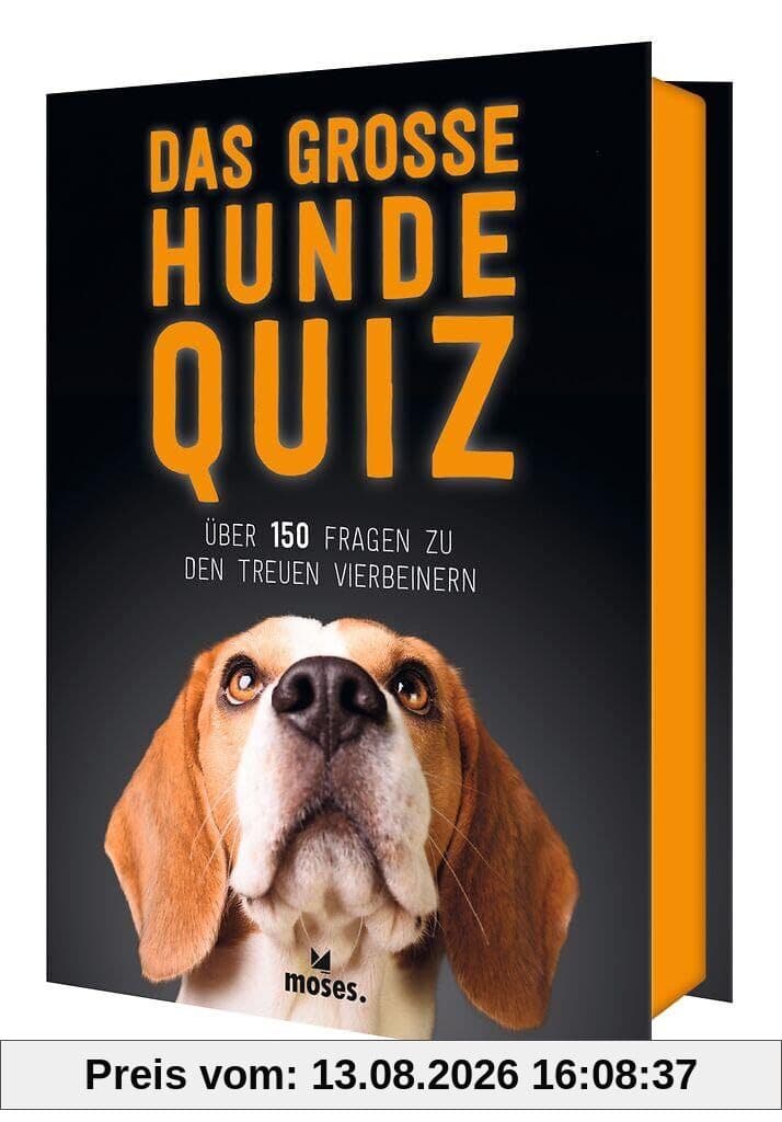 moses. Das große Hunde Quiz, Über 150 Fragen zu den treuen Vierbeinern – 100 Karten in einer Geschenkbox für Hundefans, Hundequiz mit Wissen zu Verhalten, Rassen & Gesundheit