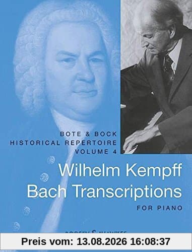 Bach-Transkriptionen: Klavier. (Historical Repertoire Series)