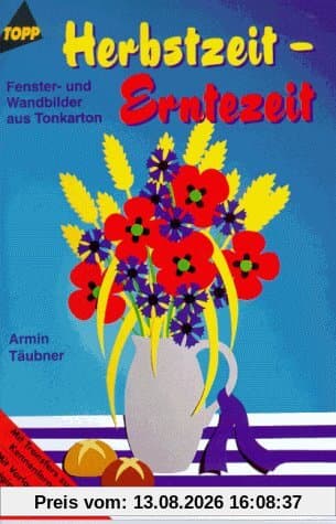 Herbstzeit, Erntezeit. Fenster- und Wandbilder aus Tonkarton.