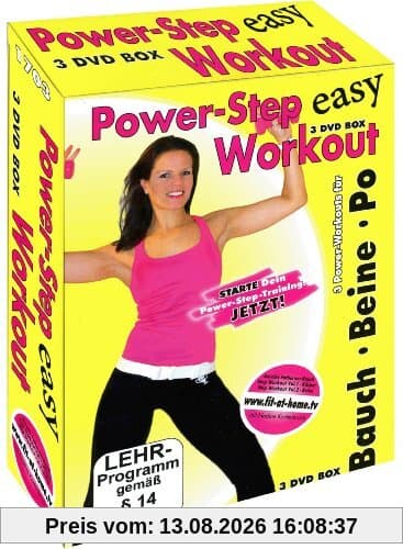 Easy Power - Step Aerobic Fatburner Workout (Bauch, Beine, Po) - 3 DVD Fitness Box -
