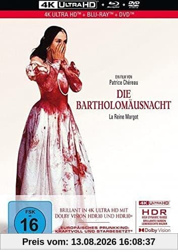Die Bartholomäusnacht - 3-Disc Limited Collector's Edition im Mediabook (4K Ultra HD) (+ Blu-ray 2D) (+ DVD)