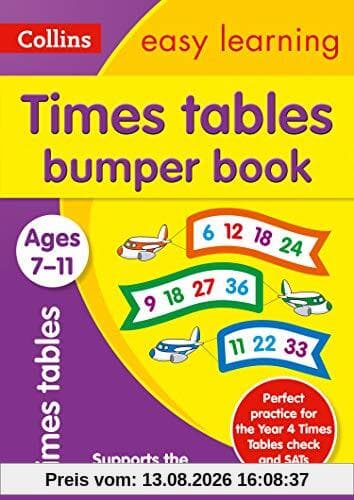 Times Tables Bumper Book Ages 7-11 (Collins Easy Learning Ks2)
