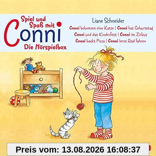 Spiel und Spaß mit Conni (Meine Freundin Conni - ab 3): »Conni bekommt eine Katze«, »Conni hat Geburtstag«, »Conni und das Kinderfest«, »Conni im ... backt Pizza«, »Conni lernt Rad fahren«: 3 CDs