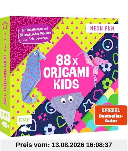 88 x Origami Kids – Neon Fun: Mit Anleitungen und 88 leuchtenden Papieren zum Sofort-Loslegen