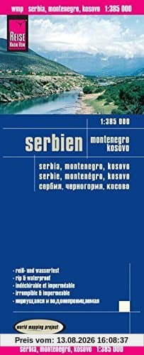 Reise Know-How Landkarte Serbien, Montenegro, Kosovo (1:385.000): world mapping project