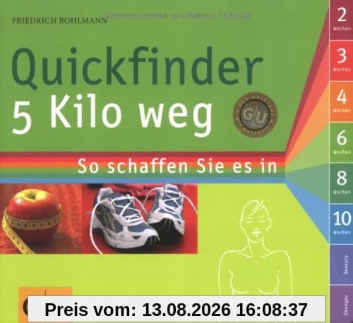 Quickfinder 5 Kilo weg: So schaffen Sie es in 2, 3, 4, 6, 8 oder 10 Wochen (GU Quickfinder)