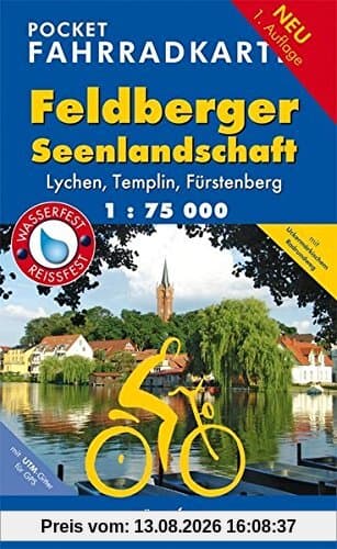 Pocket-Fahrradkarte Feldberger Seenlandschaft: Maßstab 1:75.000. Wasser- und reißfest. (Fahrradkarten)