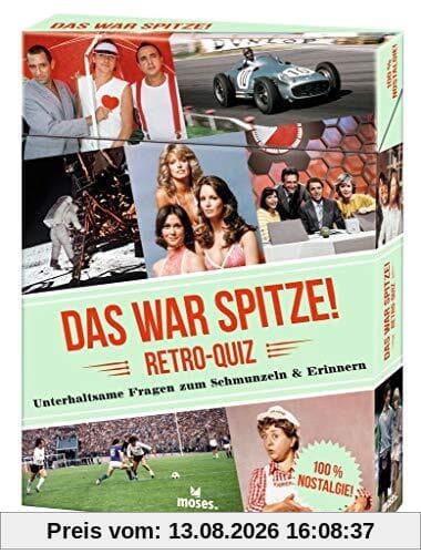 moses. Das war spitze! Retro Quiz l Nostalgie Gesellschaftspiel für Erwachsene l 50 XXL Quizkarten mit unterhaltsamen Quiz Fragen zum Schmunzeln und Erinnern
