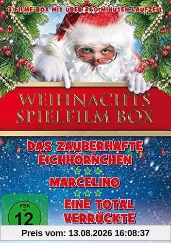 Weihnachten Spielfilm Box ( Inhalt: Das zauberhafte Eichhörnchen - Marcelino - Eine total verrückte Bescherung )