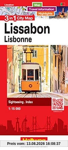 Lissabon 3 in 1 City Map: Map, Travel information, Highlights, Sightseeing, Index (City Map 3 in 1)