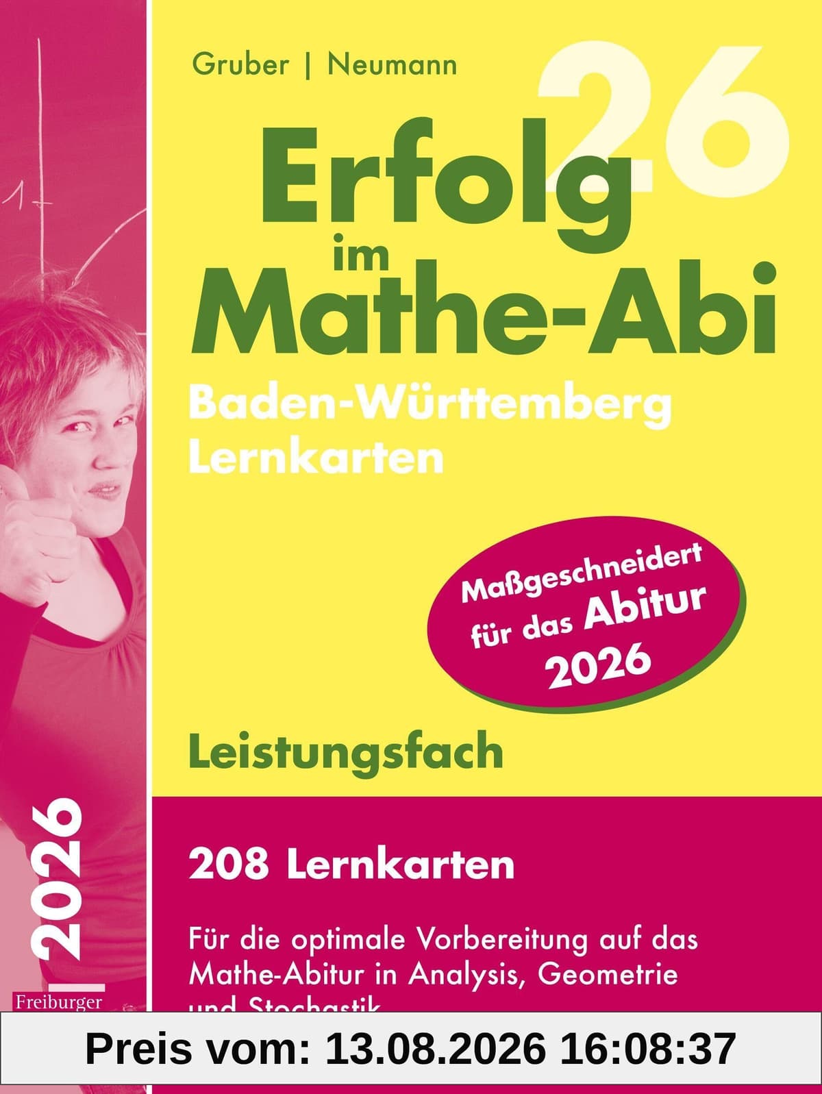 Erfolg im Mathe-Abi 2025, 208 Lernkarten Leistungsfach Allgemeinbildendes Gymnasium Baden-Württemberg