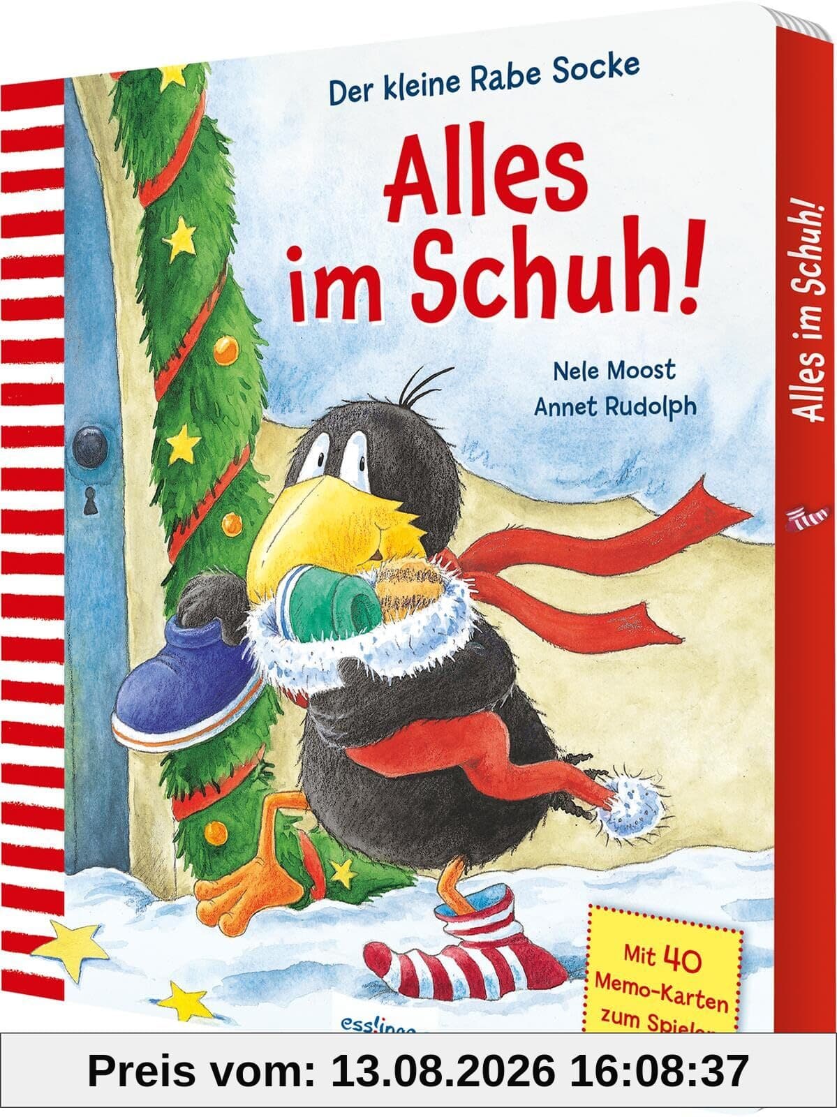 Der kleine Rabe Socke: Alles im Schuh! Mit Memo-Spiel: Nikolaus- und Weihnachts-Pappebuch ab 3 Jahren