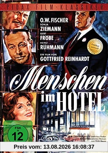 Menschen im Hotel - Ausgezeichnete Verfilmung des Weltbestsellers mit Heinz Rühmann, Gert Fröbe und O.W. Fischer (Pidax Film-Klassiker)