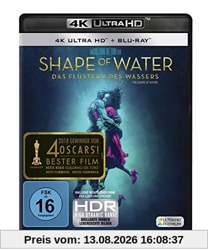 Shape of Water - Das Flüstern des Wassers (4K Ultra HD) (+ Blu-ray)